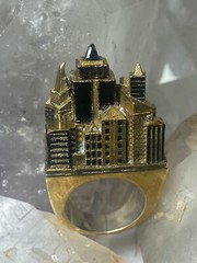 City Scape size 11.25 ring buildings architectural band