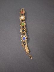 Vintage Juliana D & E for Celebrity Bracelet Gold Tone Moroccan Matrix Signed
