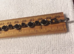 Vintage Jewelry: Black Plastic Stone Bracelet 8″ 03-01-2025