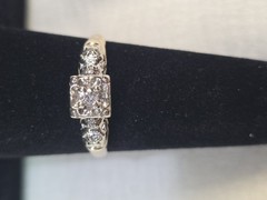 Antique Art Deco 1920s Diamond Ring 14k Yellow And White Gold Size 6.25