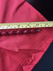 VTG Necklace L:20″ (50 cm) W:0.5″ (12mm) Red Wine Oval Plastic Spring Ring Clasp