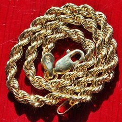10k yellow gold bracelet 7.0″ rope chain vintage 1.6gr