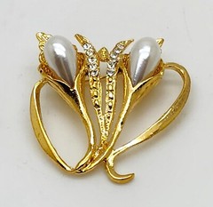 elegant Vintage style Gold Tone flower Bouquet shape fashion jewelry Brooch/pin