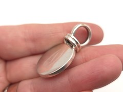 Vintage Solid Sterling Silver 925 Fancy Monogram Engraved Letter O Pendant