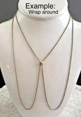 Seed Pearl Gold filled Fob Nouveau Slide Necklace Vtg 24-52” Gf victorian 7.6g
