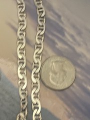 Sterling Silver Italy Anchor Mariner Chain 18″ Necklace – 21g
