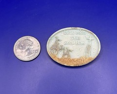 Wise Men Still Seek Him Religious Oval Pinback Button Pin Brooch