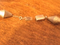 Vintage Signed Sterling Les Bernard Necklace 49.1 gr Matching Earrings 8.5 gr
