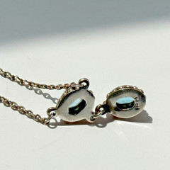 Artisan BALI 925 Sterling Silver Blue Topaz Drop Necklace 16″ – Stamped BA