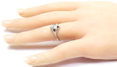 Antique Art Deco 1920’s Diamond Engagement Ring 14K-18K Size 6 UK-L1/2 EGL USA