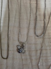 Vintage Mixed Metal Necklace Lot Mesh Flower Pendant Lariat Necklace Bolo