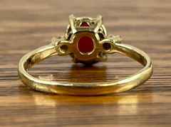 1960’s Pink Star Sapphire Ring 10K Gold Diamond Size 6.25 not blue Vintage
