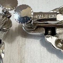 Napier Vintage Twisted Door Knocker Style Screw back Clip Earrings Silver Tone