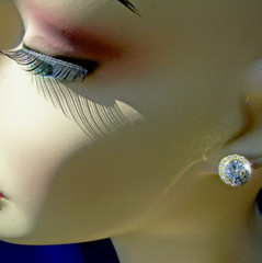Original EARTH MINED DIAMOND Deco Bezel set Halo Studs Earrings SOLID 18K GOLD