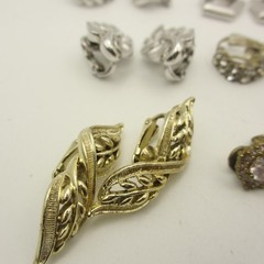 Vintage Earring Lot Rhinestone Dangle Dainty Coro Monet Trifari For Pierced Ears