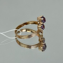 USSR Vintage Original Alexandrite (lab. made) Rose Gold Ring 583 14K 2,59 g.