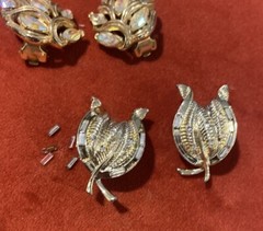 Lot Of Vintage Clip On Earrings Lot 14 Pair Lot Clip Screw Back Earrings Lot