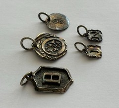 Waxing Poetic Charm Pendant Lot Of 5 Sterling Silver 925 Initial Lot B I J N O