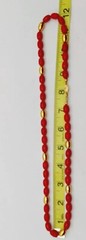 Vintage Napier Necklace Choker Red & Gold Beads 12″