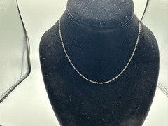 0.92g Vintage Sterling Silver 925 Delicate Link Cable Chain Necklace 15 in M