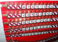 Vintage Bracelets Lot Gumball Novelty Charms Sports Team Gang Warriors Pride NOS