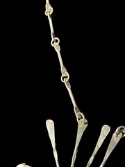 Original 1970’s Modernist Retro Sunrise Silver Tone Necklace 26”