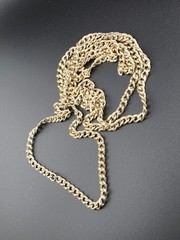 Vintage 12k Gold Filled Star Art 54″ Guard Muff Chain Statement Necklace 55 gram