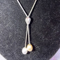 Vintage Sterling Silver 925 Pearl Necklace