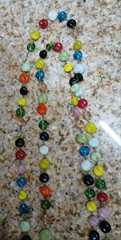 AntiqueVintage Glass Beaded Necklace, 60″ Long, Nice!