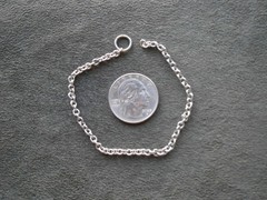 Dainty Oval Link Vintage Sterling Silver Bracelet 7″ ~ 3.6g ~ NO CLASP