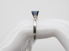 Estate $4000 1.50ct Natural Ceylon Blue Sapphire VS G Diamond Platinum Ring