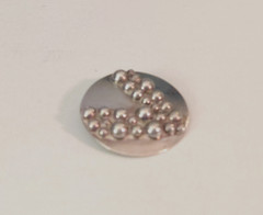 Carsi 925 Sterling Modernist Round Bubble Pin Mexico TC-57 Vintage 1 5/8″ Dia