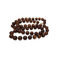 Root beer Amber Brown Lucite Necklace Acrylic Ball Long Vintage 30 in