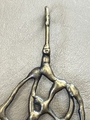 Mid Century Modern Modernist BRUTALIST Brass Bronze Abstract Pendant