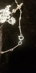 Antique Edwardian/Deco Style Necklace, Paste Rhinestone, Rare Drop Neck, 28 Inch