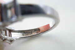 Sterling Silver 925 1.5ct Baguette CZ DQ Pinky Band Ring Size 6