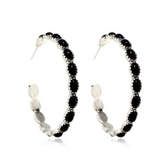 Zinc Alloy Large Oval Vintage Hoop Bohemian Earrings