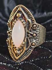 Gold Plated Rose Quartz Ring 03Rg