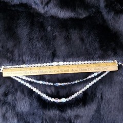 Vintage 1950s 3 Strand Aurora Borealis AB Necklace Choker Alice Caviness