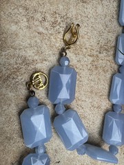 Vintage Signed KJL Kenneth Jay Lane Blue Beaded Statement 29in Long Necklace