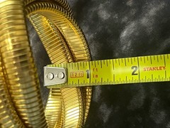 Vintage 80s Chunky Gold Tone Twist Bracelet And Statement Pierced Earrings Set