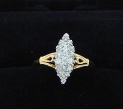 ANTIQUE MARQUISE SHAPE DIAMOND ESTATE RING VINTAGE RING