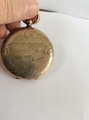 Antique Victorian Landscape Towne Scene PHOTO LOCKET – c.1860