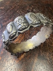 Vintage David Andersen Norway Sterling Silver Saga Hinged Bracelet