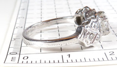 Antique Art Deco 1920’s Diamond Engagement Ring Size 5.5 UK-K1/2 18KW EGL USA