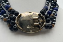 KYLO Kai Yin Lo Sterling 925 Multi-Strand Gem Stone Necklace,Lapis,Onyx,Hematite