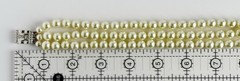 Camrose & Kross Jacqueline Kennedy 3 Strand Glass Pearl Necklace w/ Original Box