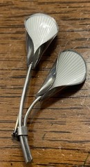 J TOSTRUP ENAMEL STERLING SILVER CALLA LILY BROOCH