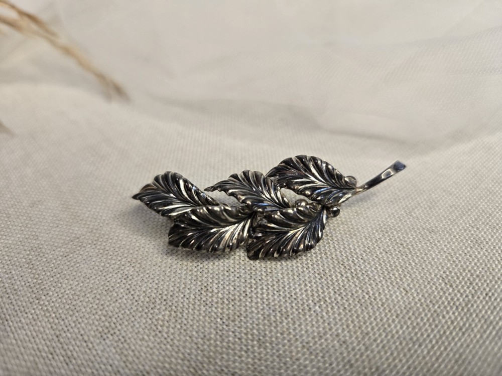 Vintage Leaf Brooch 835 Teka Theodore Klotz Pre Owned Silver German Jewelry