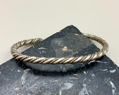 Vintage Sterling Silver Cuff Bracelet Twisted Rope Braid 6” 12 Grams
